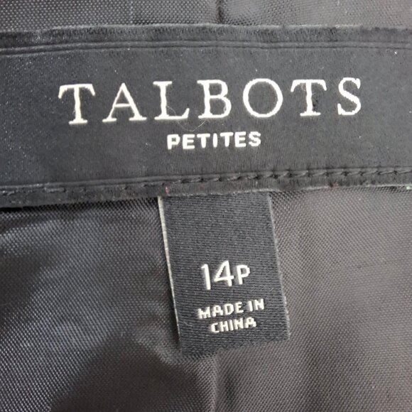 Talbots Sz 14 Petite Nehru Cropped Wool Blend Blazer Multi-Color Textured Tweed - Picture 13 of 14